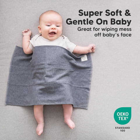 Organic Burp Cloths Baby Boy, Girl, 6-Pack Large Burping Cloths (Neutrals)