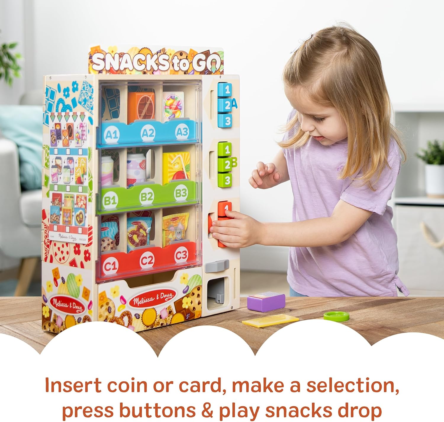 Melissa & Doug Wooden Vending Machine Play Set