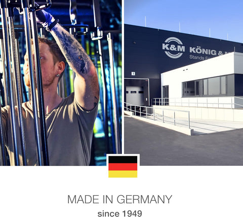 K&M Konig & Meyer 16410.000.11 Harmonica Holder - Industry Standard - Hands Free Harp Neck Brace and Sturdy Frame - Professional Grade for all Musicians - German Made - Nickel Finish