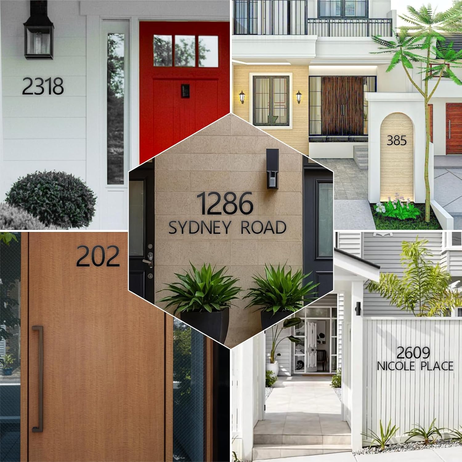 20 Inch House Numbers and Metal Letters for Outdoor Signs, House Numbers for Outside, Aluminum Address Letters and Numbers for Door, Mailbox, Garden, Perfect for Home or Office (Number 6)