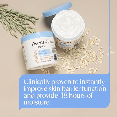 Aveeno Baby Eczema Therapy Nighttime Body Balm, Hypoallergenic, 11 oz