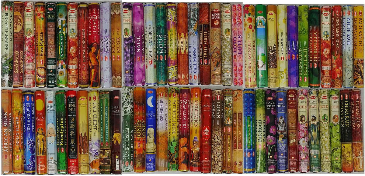 HEM Incense Sticks – 12 Box Variety Pack (240 Sticks Total, 20 Sticks per Box) | Long Lasting Fragrance | Meditation, Relaxation, Yoga, Aromatherapy & Home Fragrance
