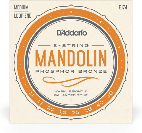 D'Addario Phosphor Bronze Mandolin Strings EJ74, 11-40