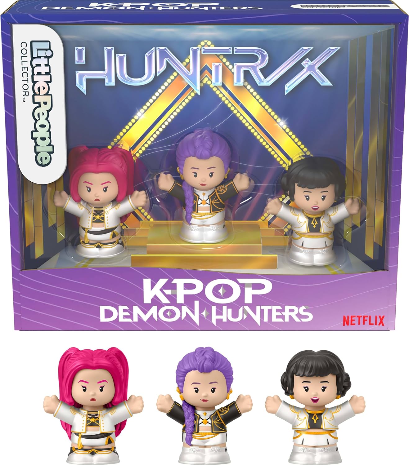 Little People Collector Kpop Demon Hunters: HUNTR/X Special Edition Set for Movie Fans, 3 Figures in a Display Package