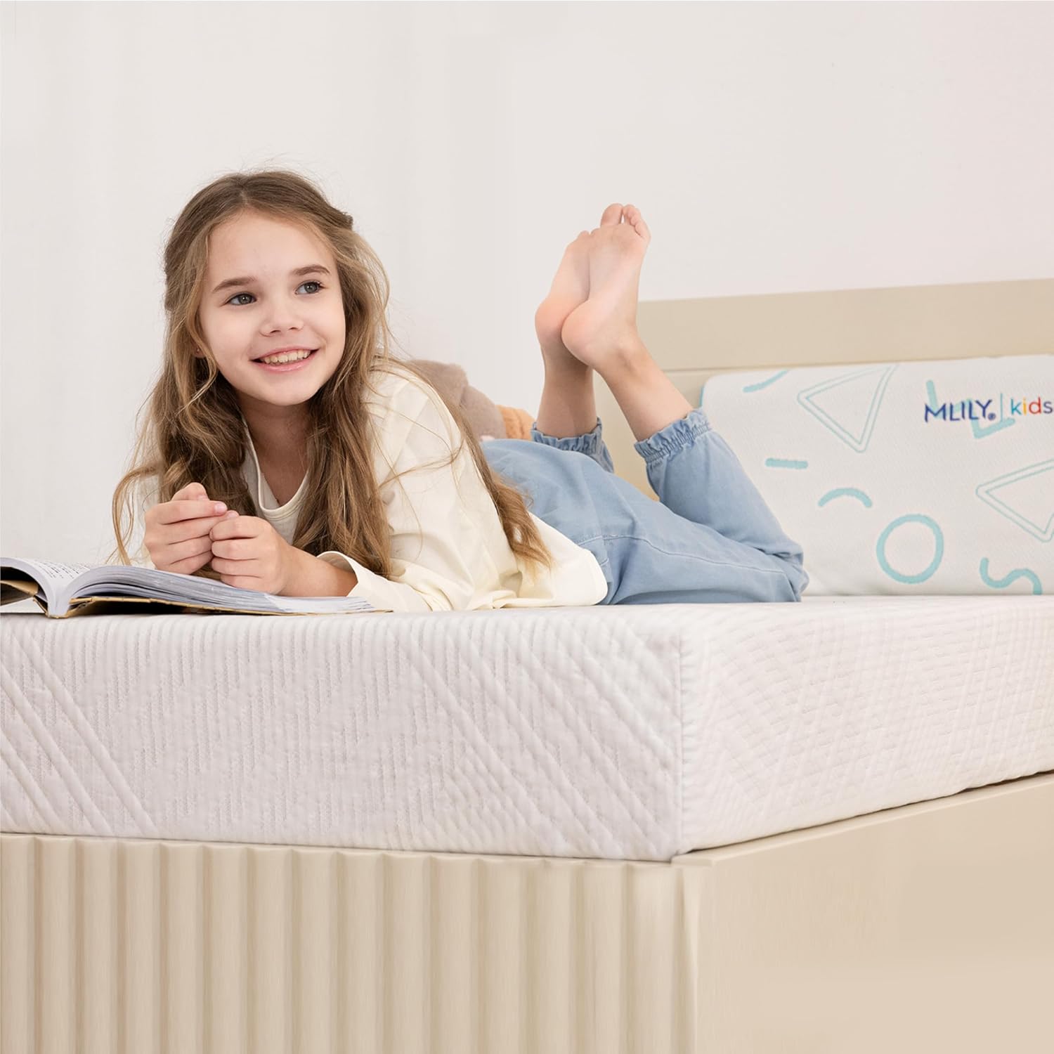 MLILY Twin Mattress in a Box, 5 inch Mattresses Made in USA for Kids Bed Single Size Daybed Individual Bunk, Memory Foam Medium Firm,
