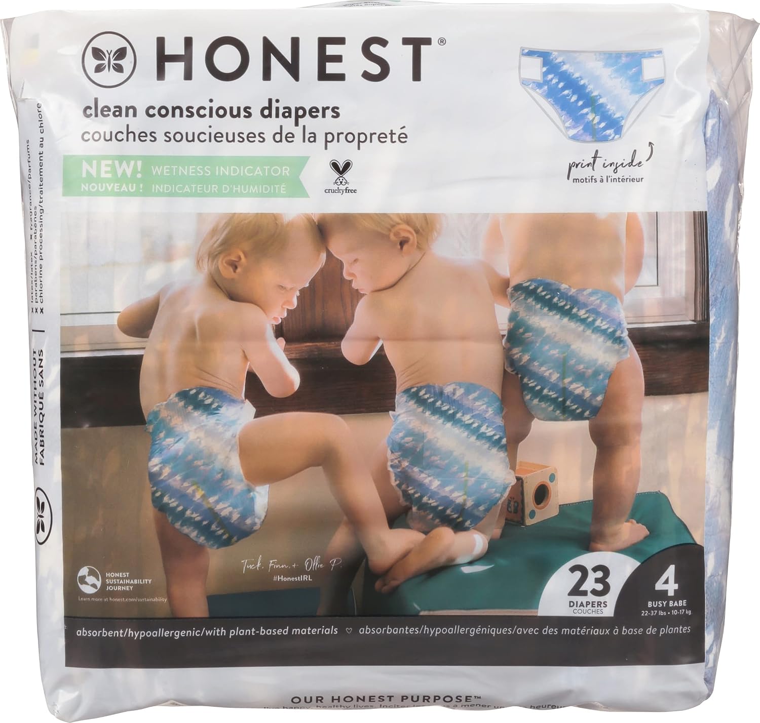 The Honest Company Daytime Diapers, Barnyard Babies, Size 4, 23 Count