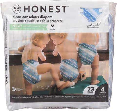 The Honest Company Daytime Diapers, Barnyard Babies, Size 4, 23 Count
