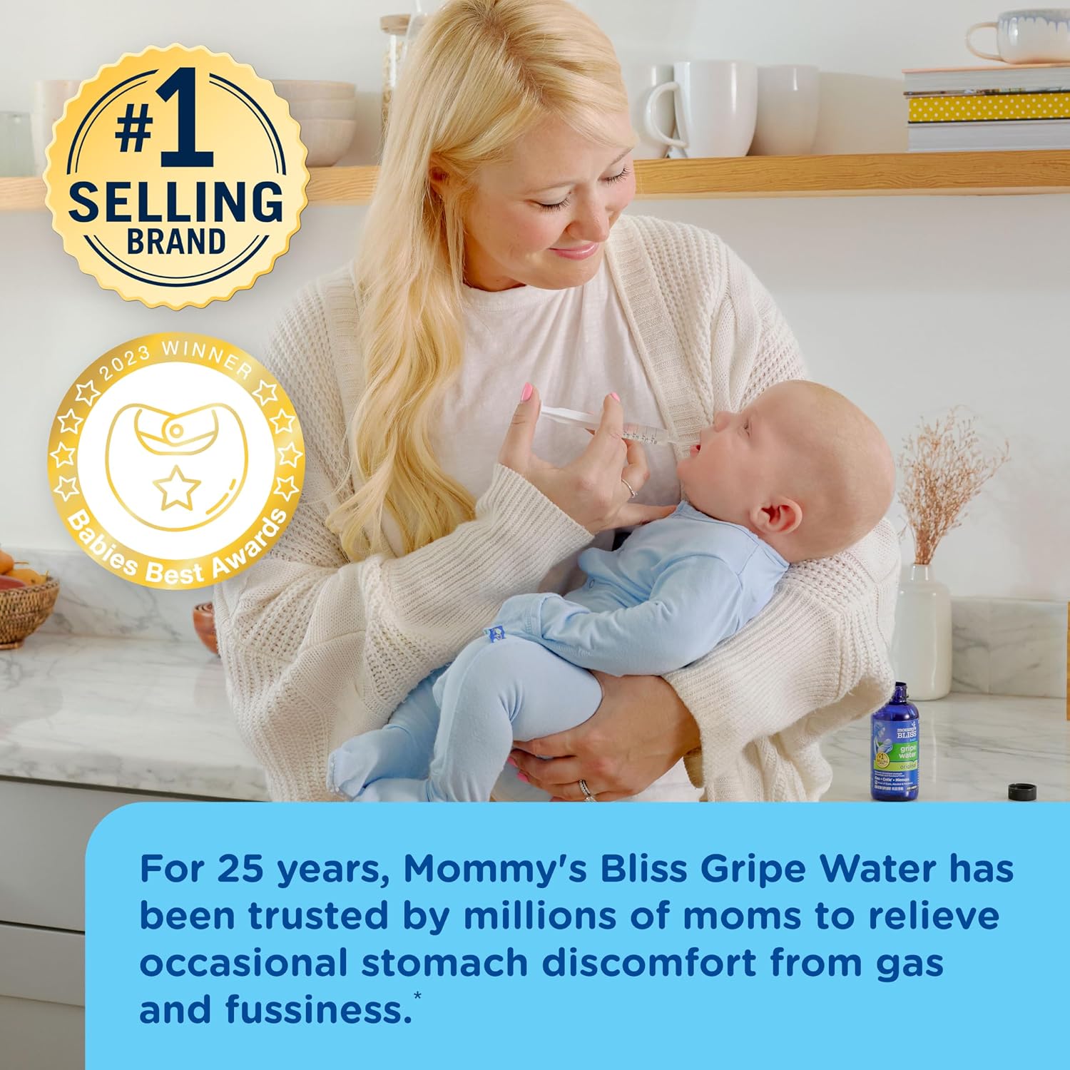 Mommy's Bliss Gripe Water Day & Night Combo, 1 Month+, 4 Fl Oz (Pack of 2)