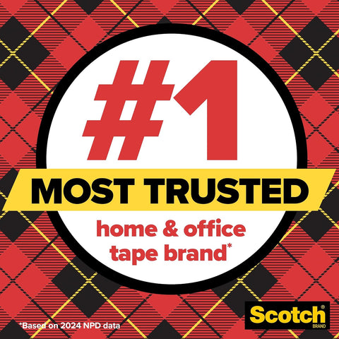 Scotch Transparent Tape, 1 Inch Core 3/4 in x 1000 in, 3 Boxes, Clear