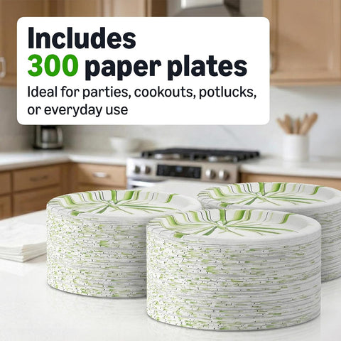 Amazon Basics Everyday Paper Plates, 8.62 Inch, Disposable, 600 Count, Packaging May Vary
