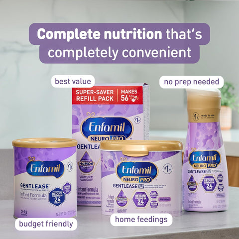 Enfamil NeuroPro Gentlease Baby Formula for Easing Fussiness, 35.2 Oz, 4 CT