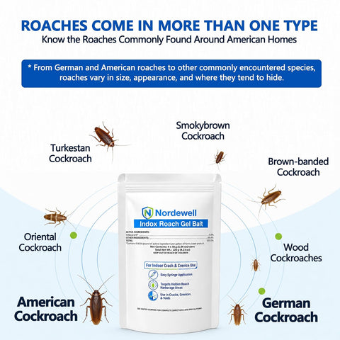 Indoor Cockroach Gel Bait, 4 x 30 g Tubes, Indoxacarb 0.6%