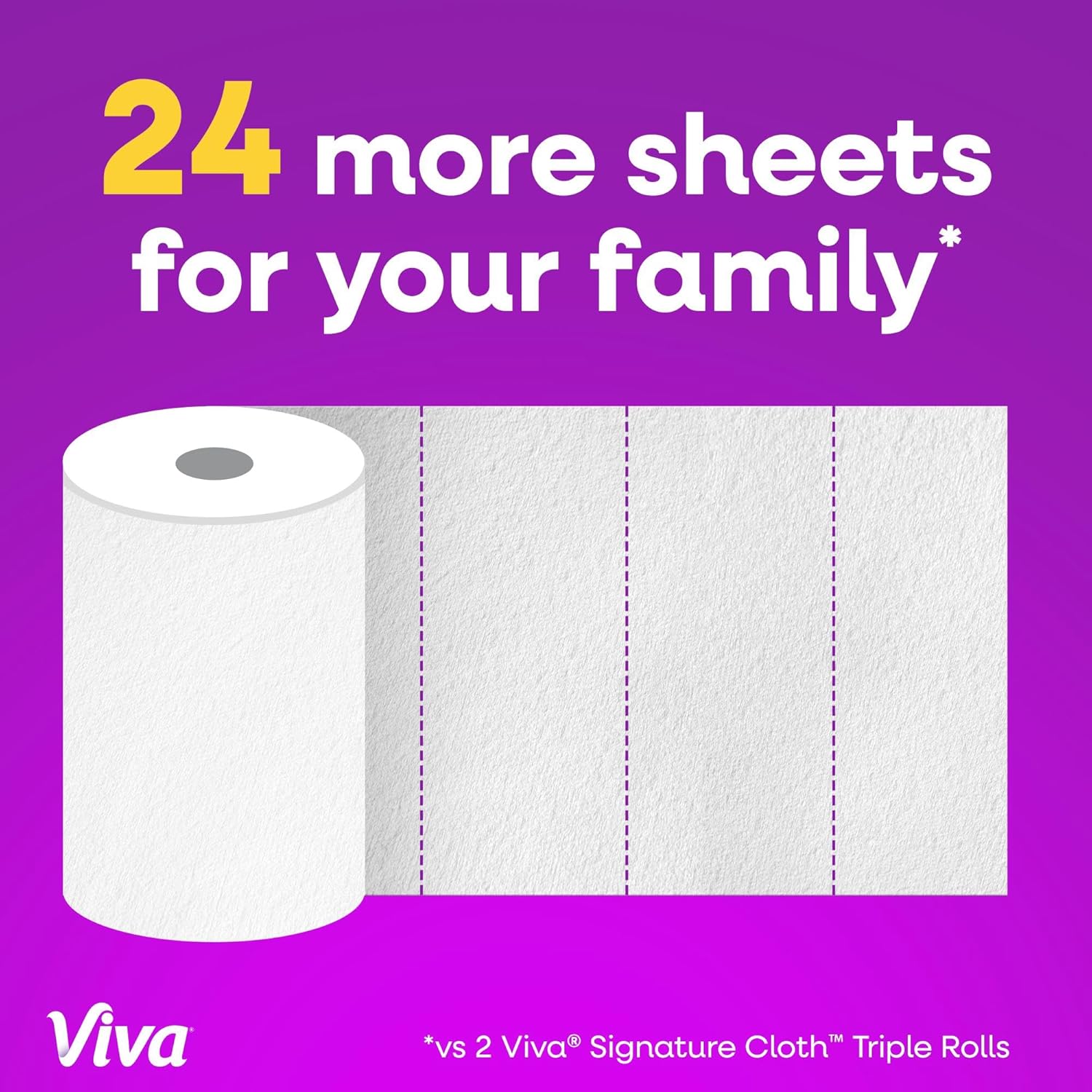 Viva Signature Cloth Paper Towels, 3 Double Rolls, 86 Sheets per Roll