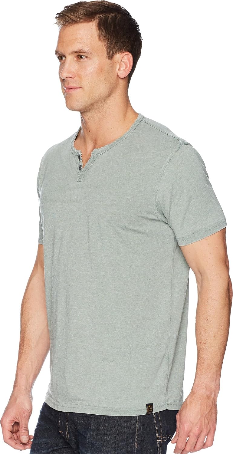 Lucky Brand Men's Venice Burnout Notch Neck Tee Shirt