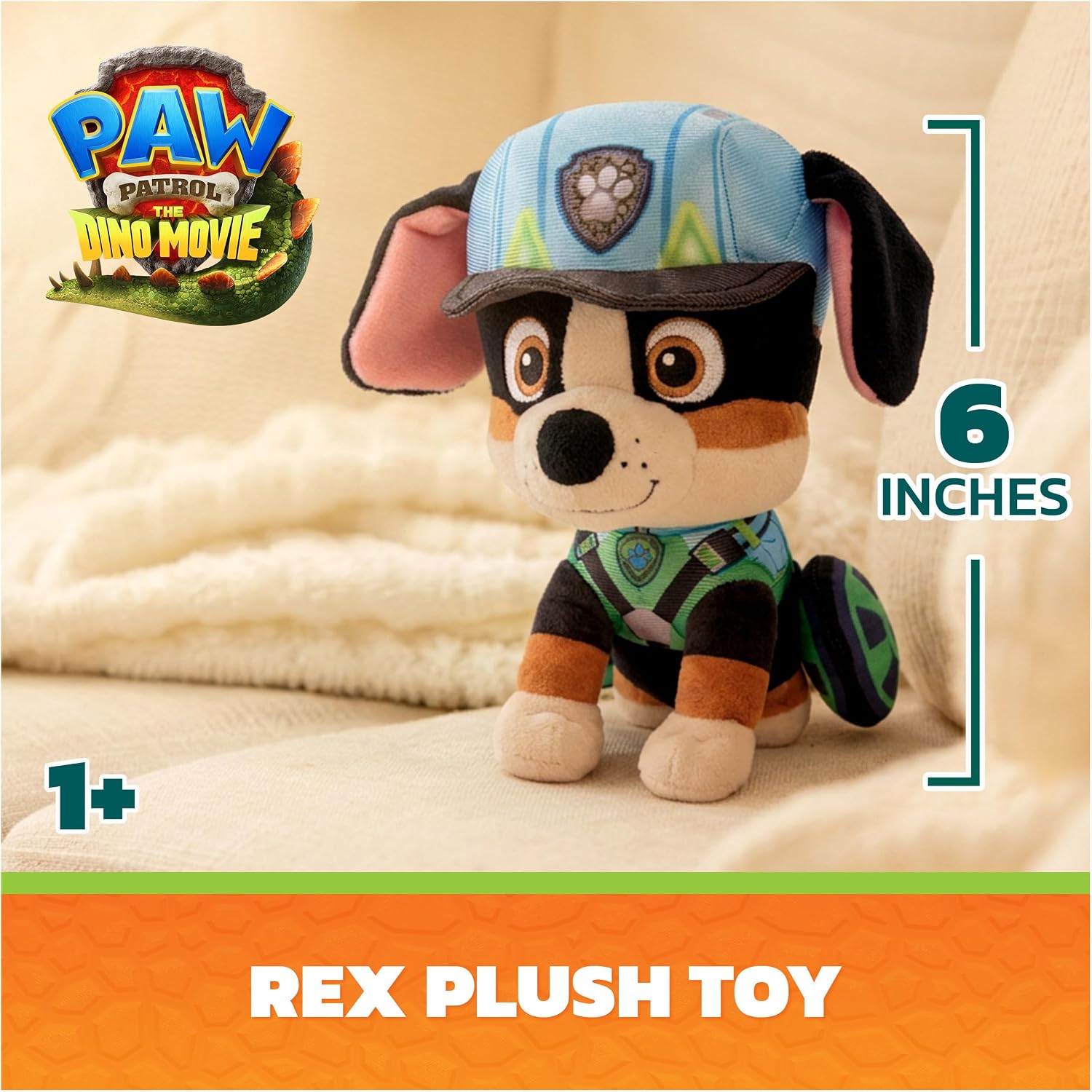 GUND PAW Patrol The Dino Movie Rex 6-Inch Plush Toy for Ages 1+