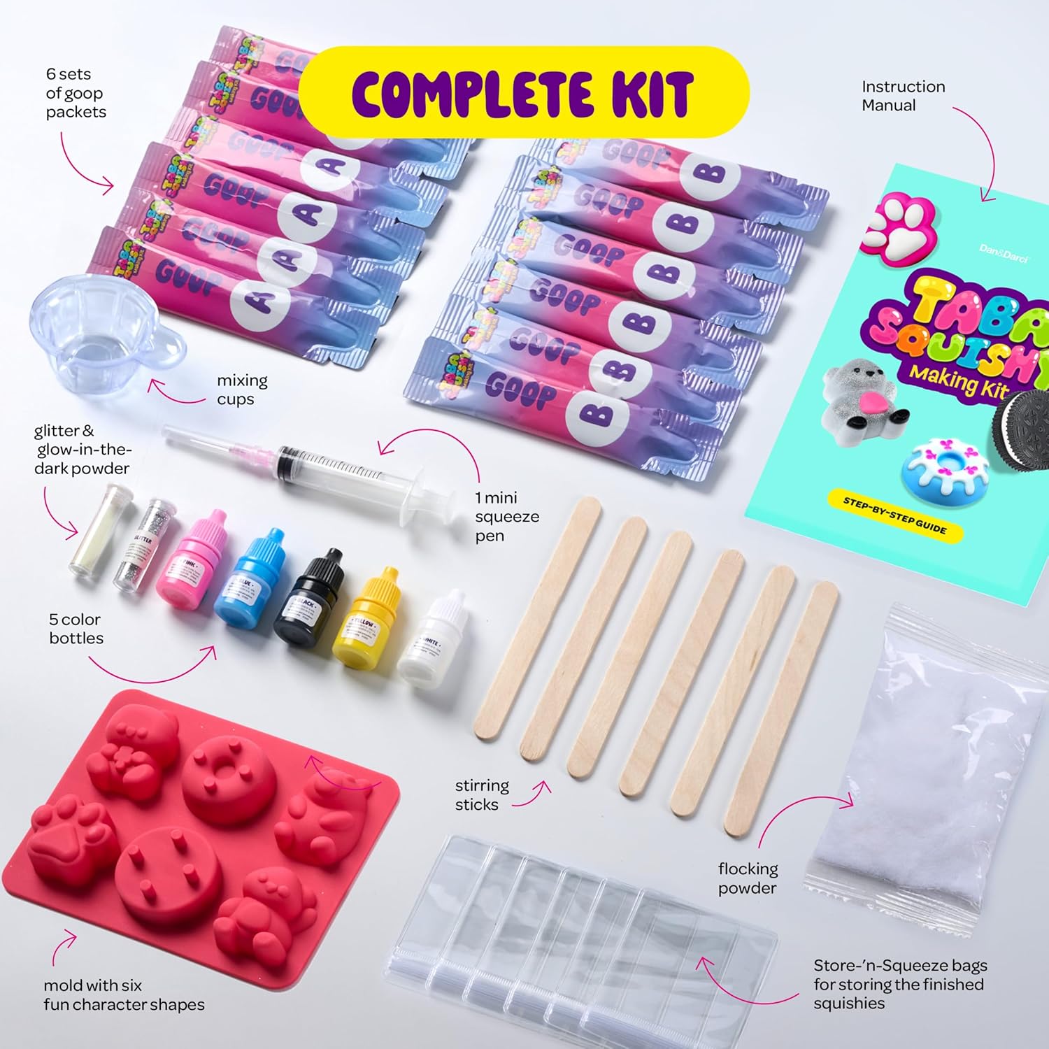 Taba Squishy Making Kit for Kids - Squishies Craft Kits - Gifts for Girls