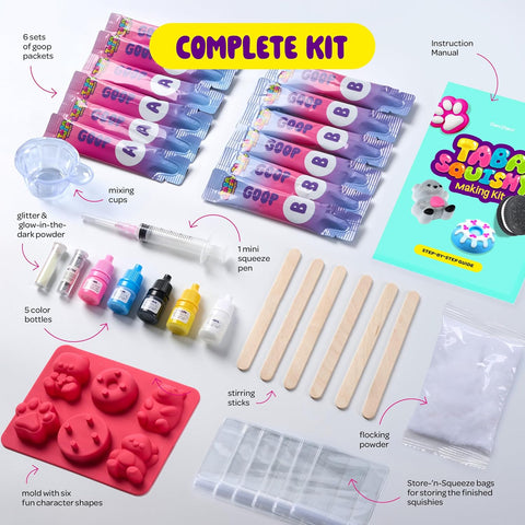 Taba Squishy Making Kit for Kids - Squishies Craft Kits - Gifts for Girls