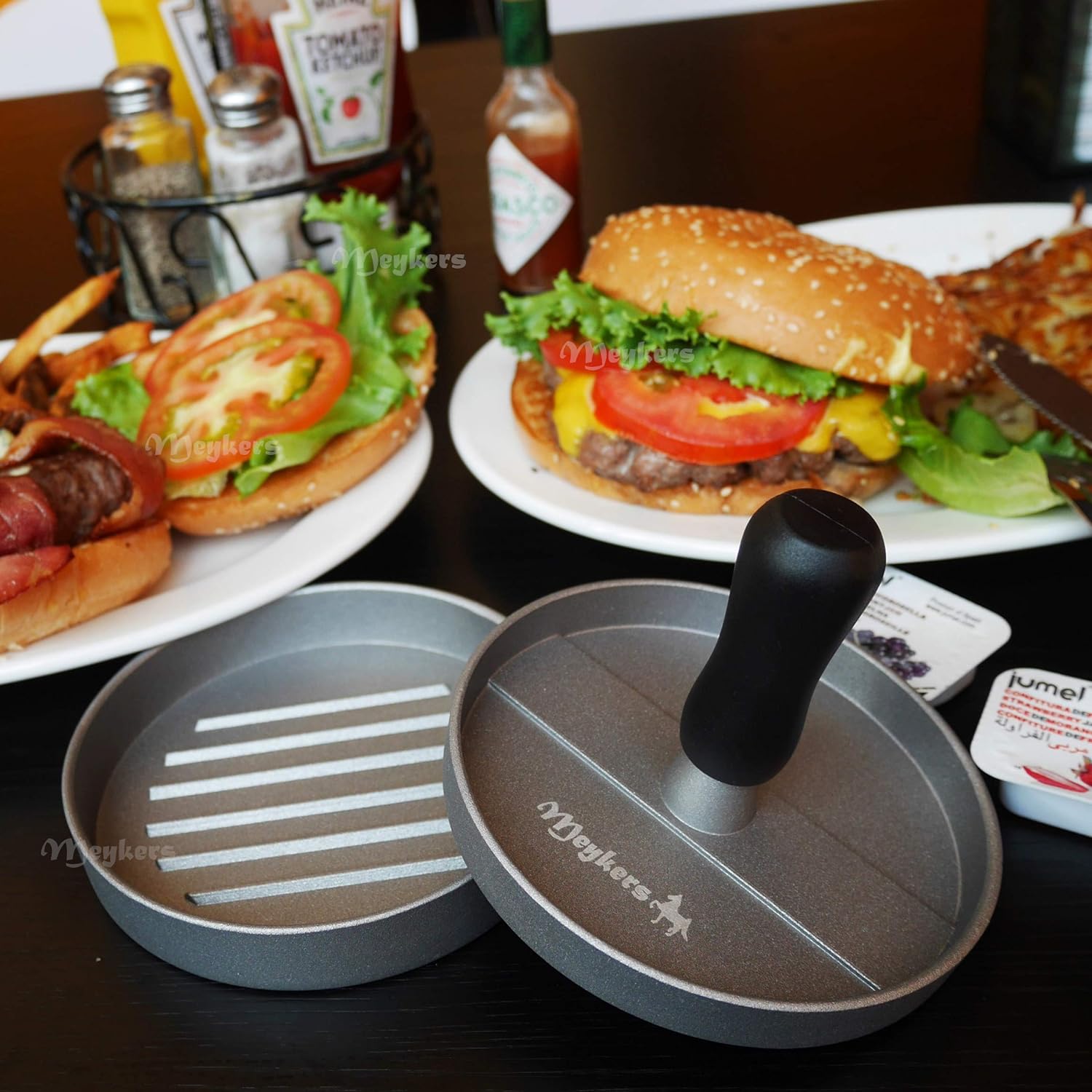 Meykers Hamburger Press Patty Maker 150 Paper, 4.5” Burger Mold Meat Shaper