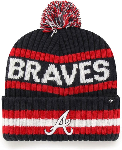 47 NHL Unisex-Adult Team Color Officially Licensed Primary Logo Bering Sport Knit Cuffed Pom Beanie Cold Weather Hat
