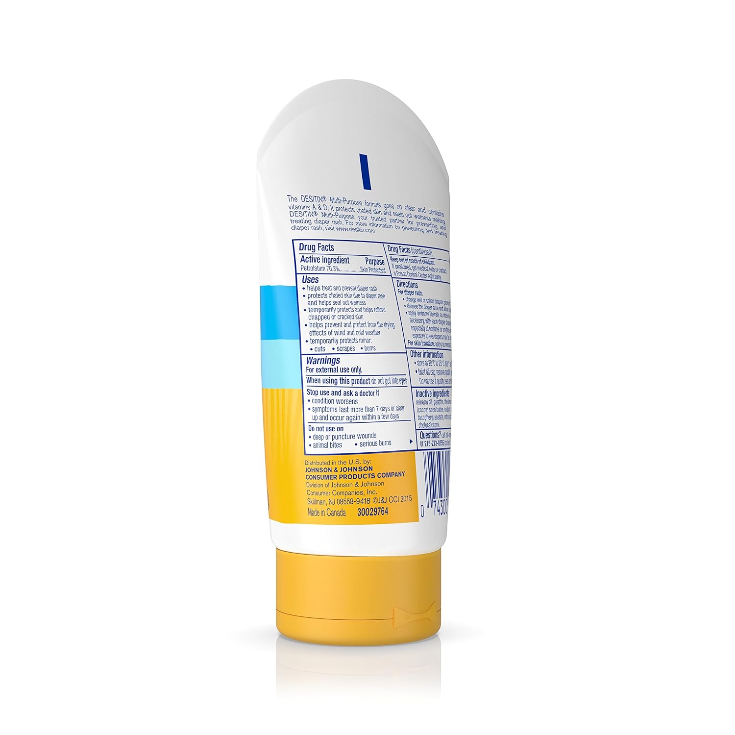 Desitin Skin Protectant Diaper Rash Ointment | Multi-Purpose | With Vitamins A & D | Travel Size | Pack of 2