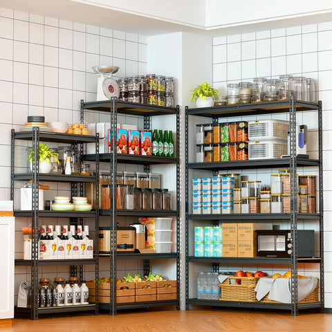 LEVELEVE 5-Tier Storage Shelving Unit, Metal, for Garage, Kitchen, Laundry Room, Adjustable, 30" L x 12" W x 60" H, Rectangular, 1 Pack