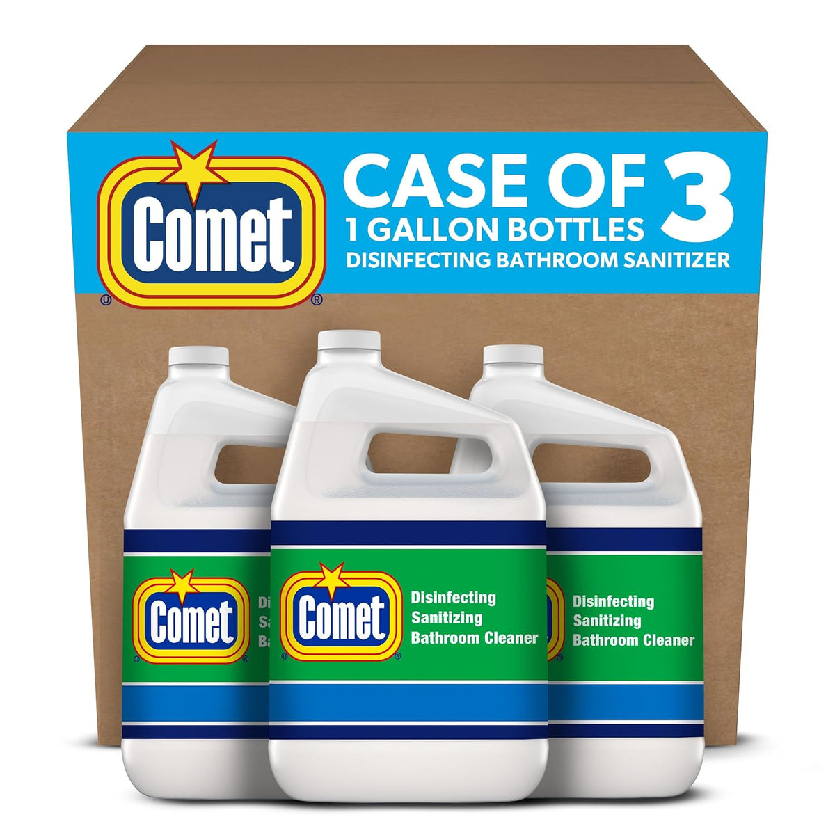 Comet Disinfecting Sanitizing Bathroom Cleaner & Deodorizer (1 gal, 3 pack)