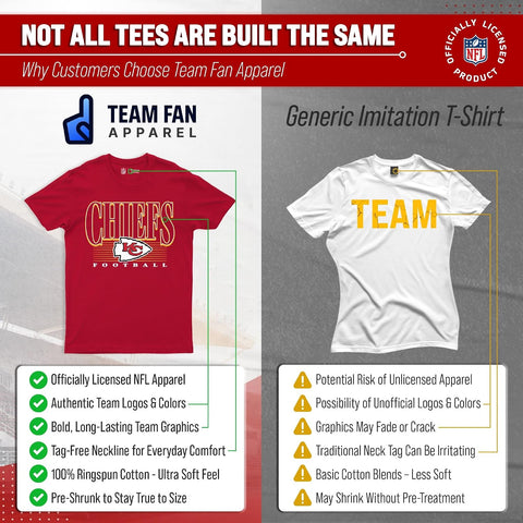 NFL Adult Overtime Blueprint Tagless Tee Unisex Football Short Sleeve