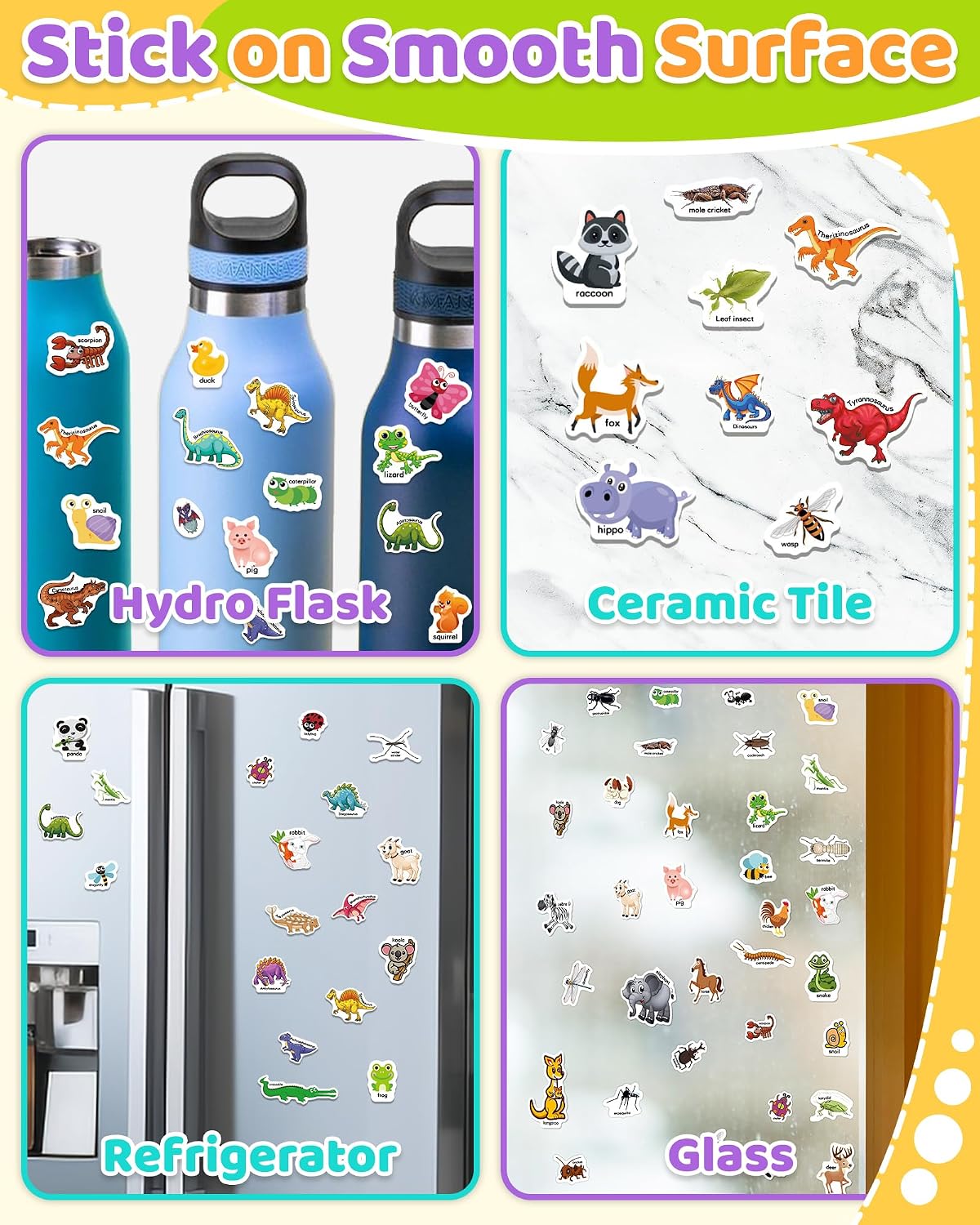 Benresive Reusable Sticker Book for Toddlers, Stickers for Kids, Travel Toy