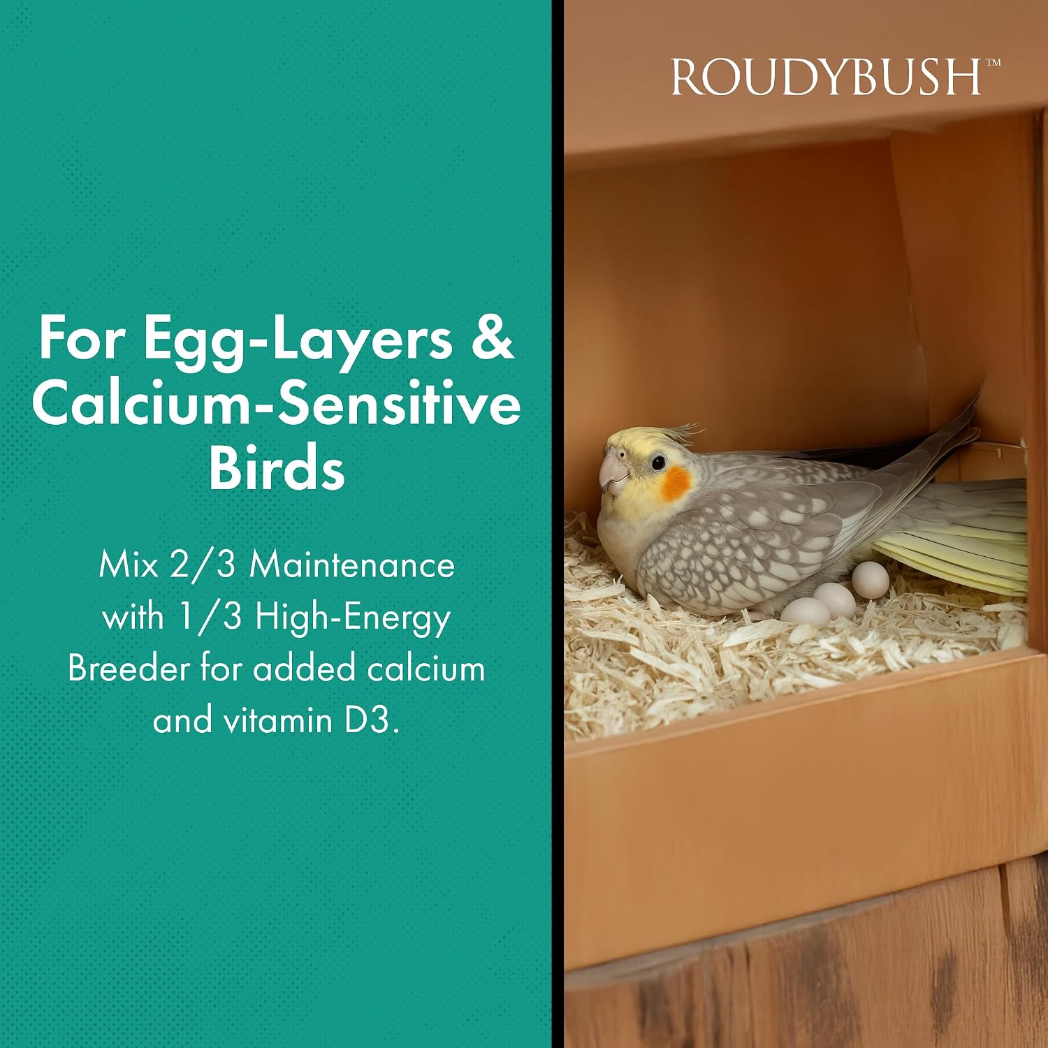 RoudyBush Daily Maintenance Food for Birds - Scientifically Formulated Bird Feed - Bird Food Pellets w/Corn, Wheat, Soy & More - Nutritious & Healthy Feed for Birds (Small, 25lb)