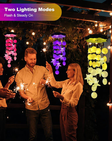 Toodour Solar Wind Chimes for Outside, Gifts for Mom Grandma Women Girls