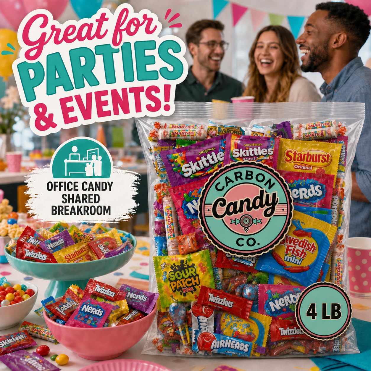 Pinata Candy Variety Pack - 4 Lb Assorted Mix, Halloween Candies for Kids