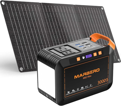 MARBERO 111Wh Solar Generator with Panels Included Solar Panel Kit 30W