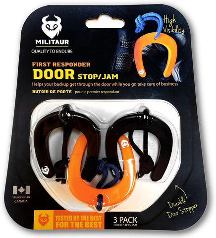 Militaur First Responder Door Stop/Jam Multi (3 Pack) – Compatible with Molle Systems, Tactical Tool for Police, EMS, EMT, Firefighters, Security