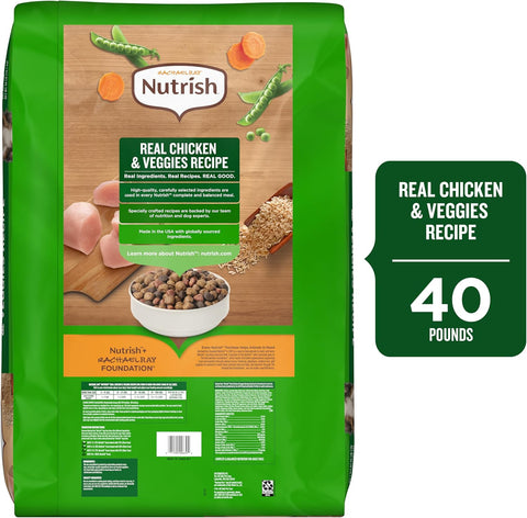 Nutrish Dry Dog Food, Real Chicken & Veggies, 40 lb. Bag (Rachael Ray)