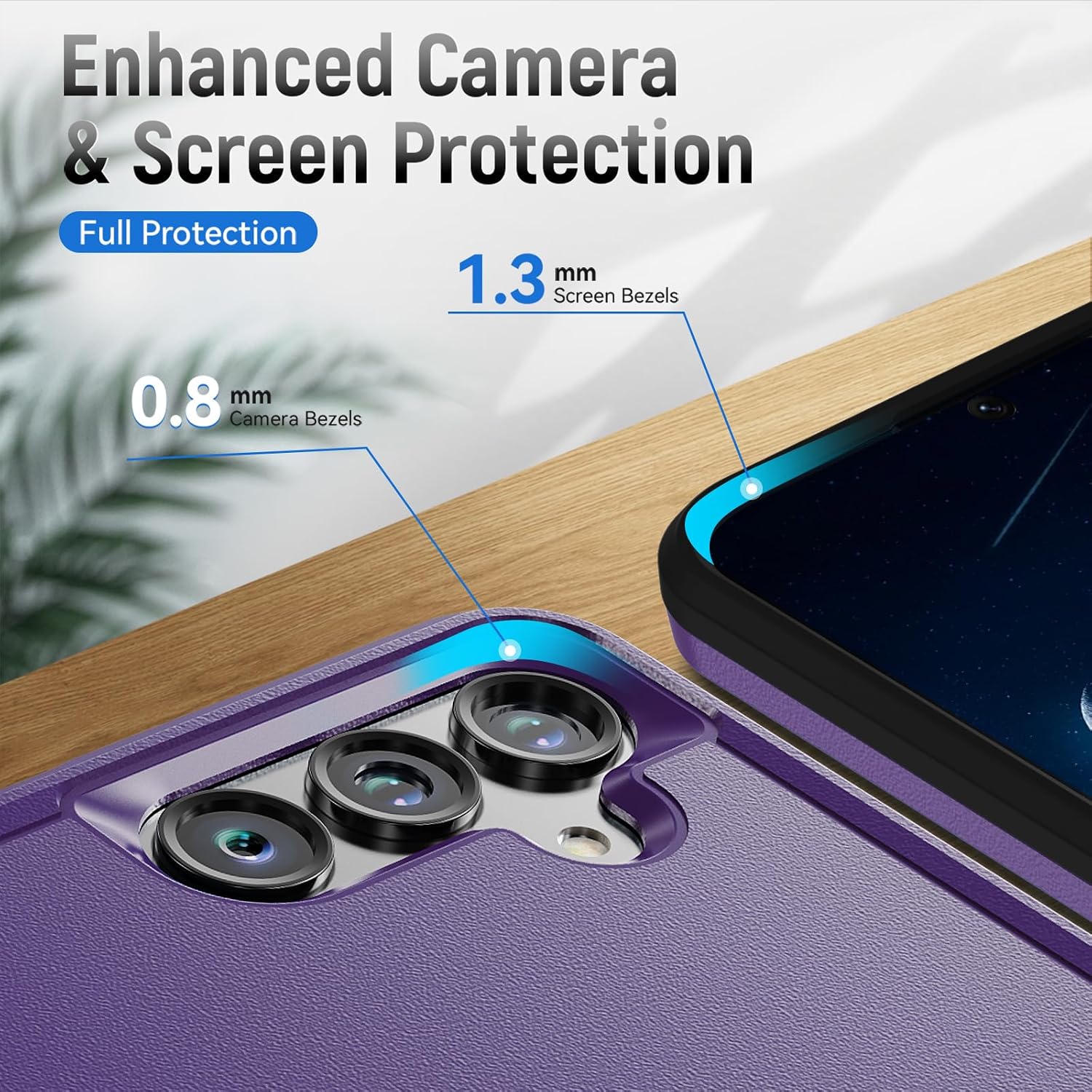 for Samsung Galaxy A16 5G Phone Case, with Screen Protector [Military Grade Drop Tested] Heavy Duty Rugged Shockproof Non-Slip Outdoor Protective Case for Samsung Galaxy A16 5G, Purple