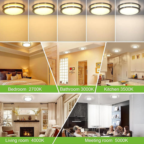hykolity 10 inch Flush Mount LED Ceiling Light Fixture,17W,1100LM,5CCT