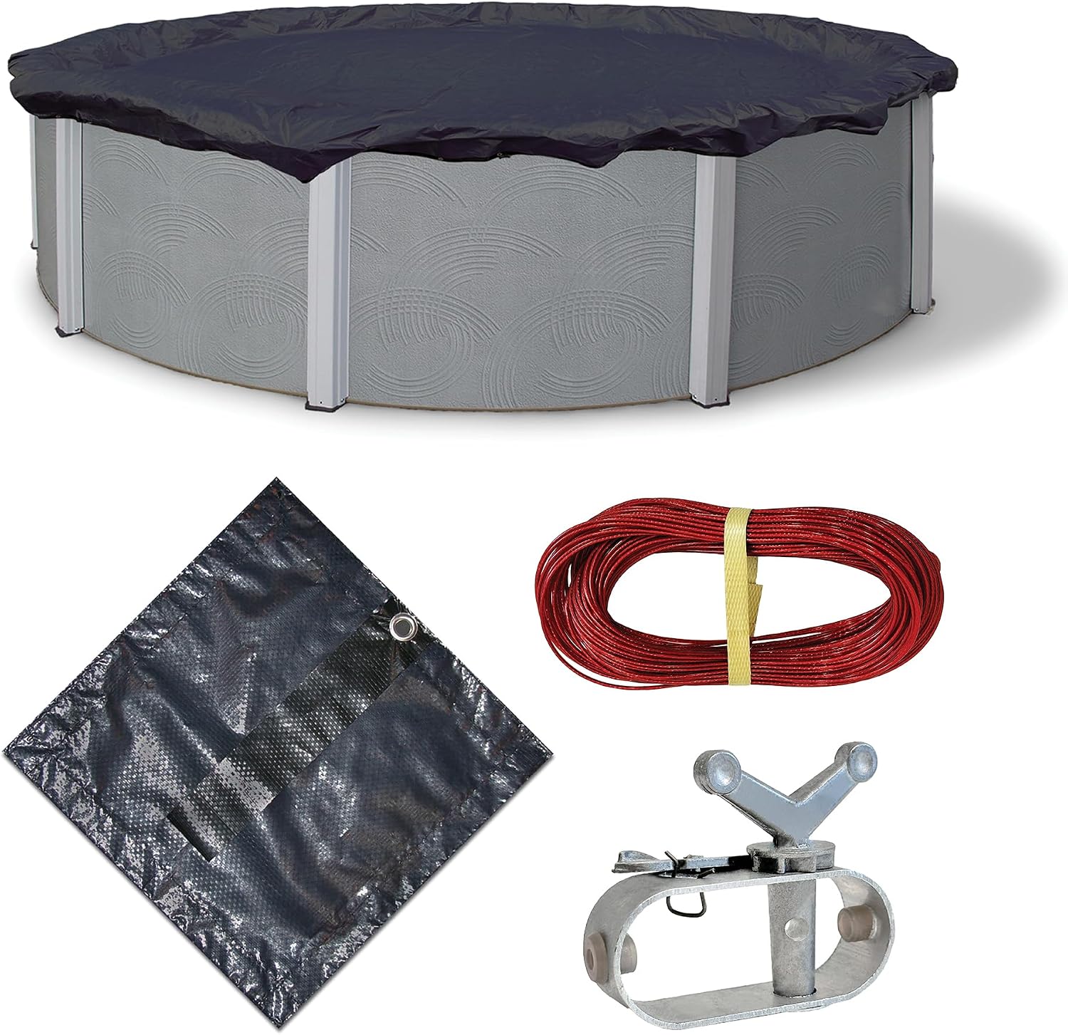 Blue Wave Arctic Armor 15-ft Round Above Ground Pool Winter Cover, Navy
