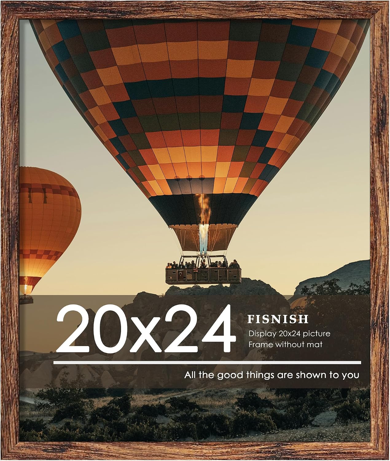 20x24 Picture Frame, Brown Poster Frame, 1 Pack