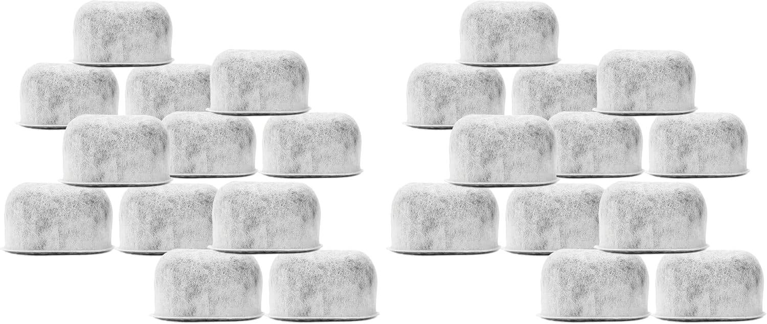 24 Pack Replacement Charcoal Water Filters for All Cuisinart Coffee Machines - Cuisinart Compatible (NOT KEURIG) Filters Fit Both Newer & Older Models Cuisinart Coffee Makers
