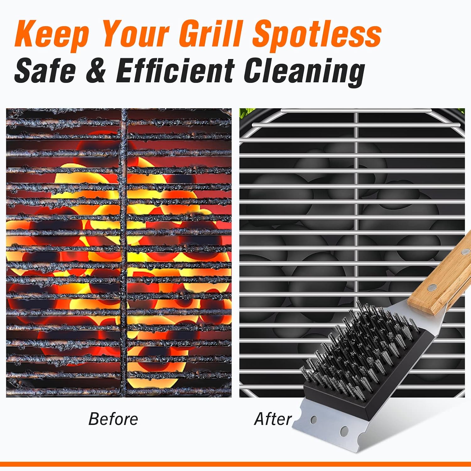 SIMPLETASTE Grill Brush and Scraper for BBQ