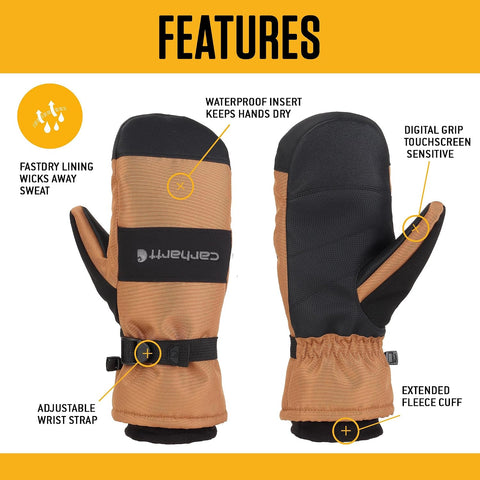 Carhartt Men's Waterproof Insulated Knit Cuff Mitten