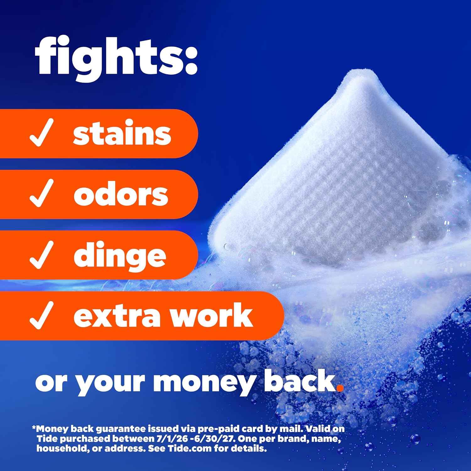 Tide evo Laundry Detergent Original Scent Works on 100% of Common Stains Concentrated Travel Detergent HE Compatible and Instant Dissolve Fights Stains Better than Leading Detergent Sheet, 42 Count