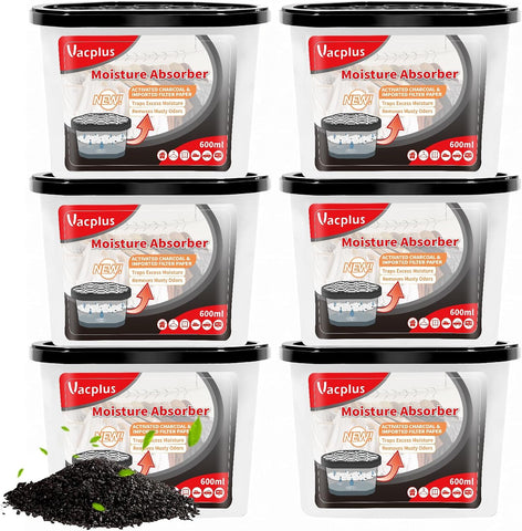 Vacplus 12.5 OZ Moisture Absorber, Odor Remover, Activated Charcoal