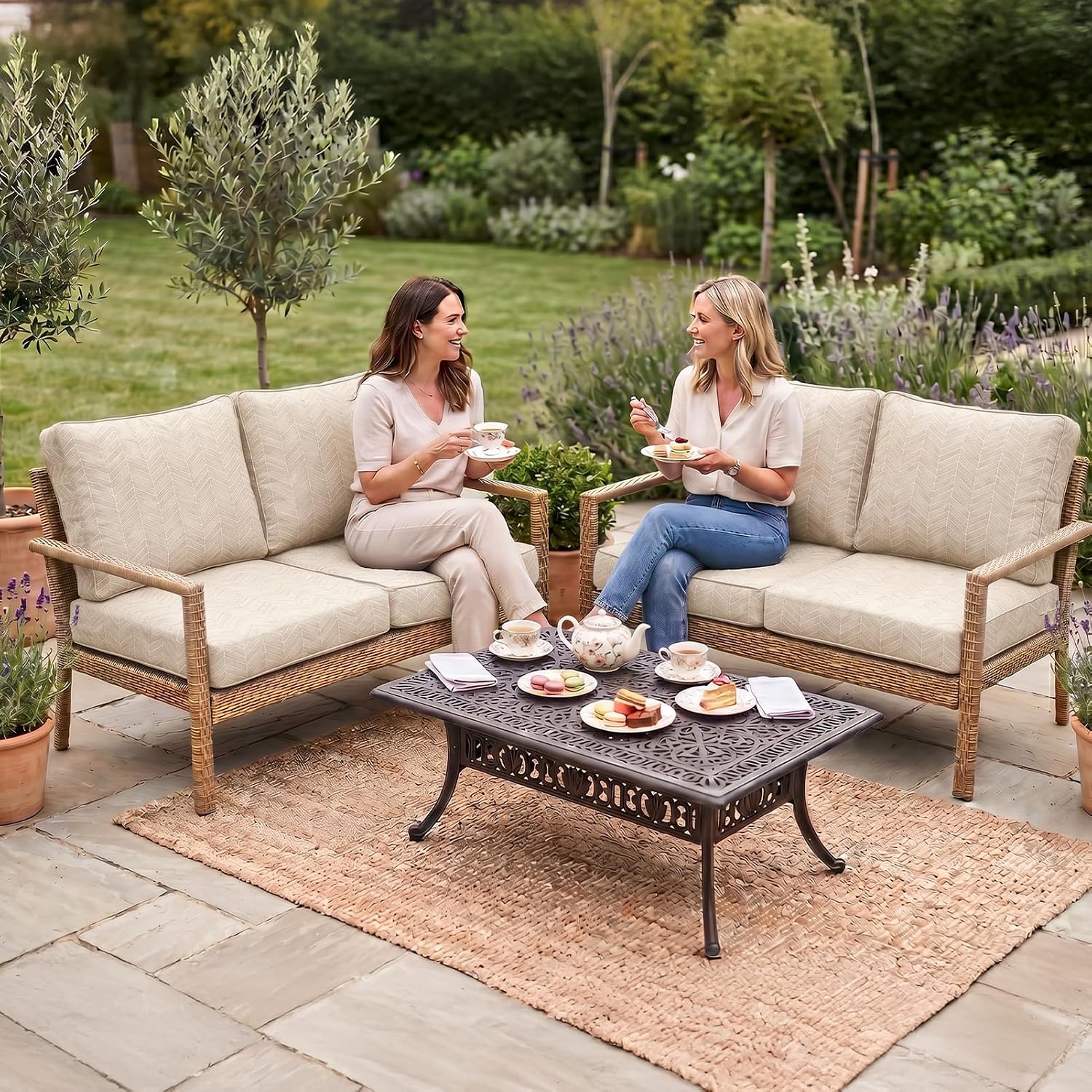 8Pcs Patio Cushion Covers Stretch Outdoor Furniture Protector Slipcovers