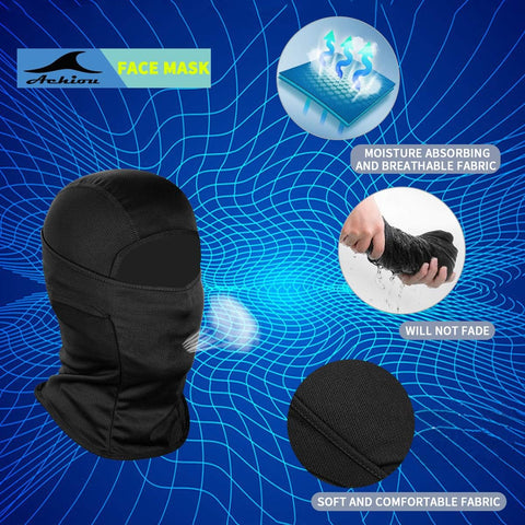 Achiou Ski Mask for Men and Women, Lightweight UV Balaclava Face Cover