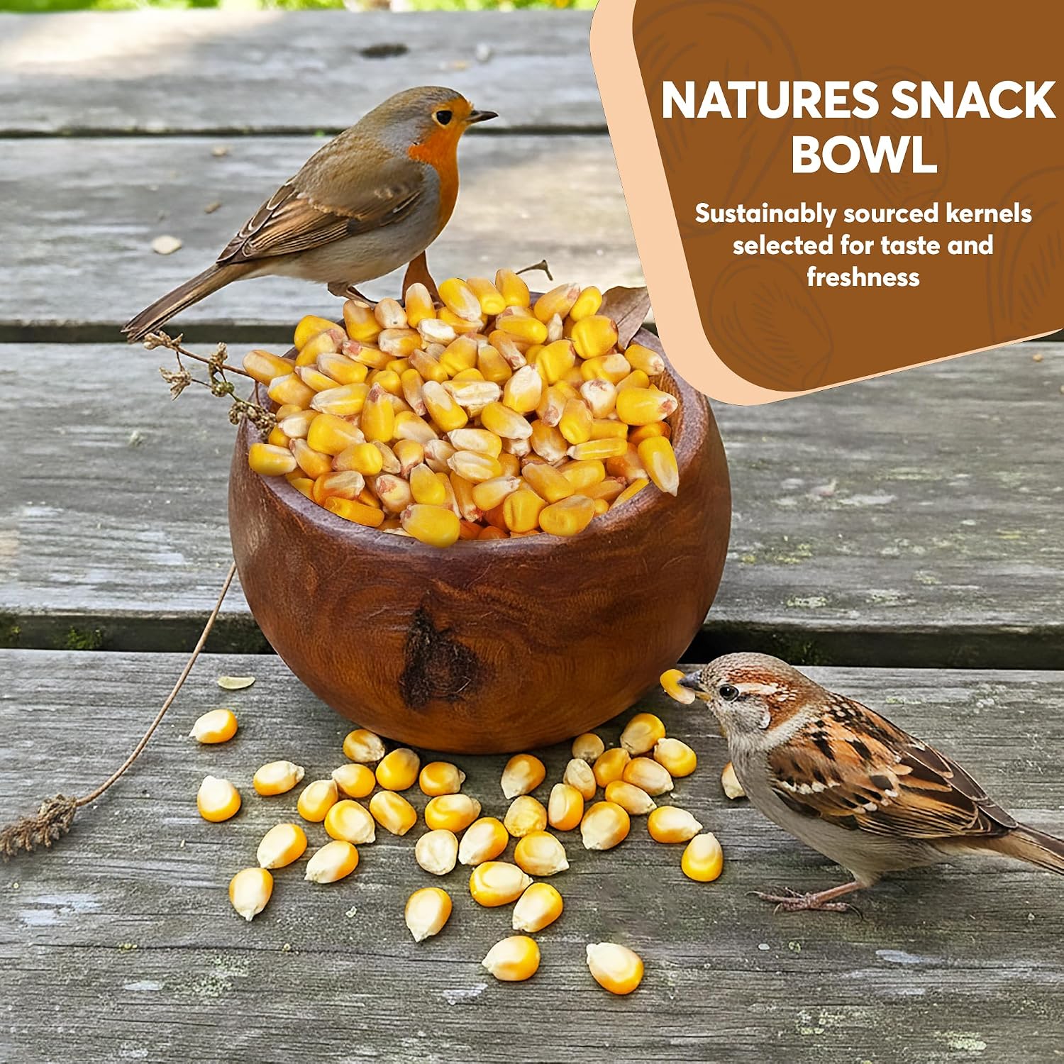 Whole Corn 10 LB– Premium Bird Seed & Wildlife Feed for Ducks, Deer, Squirrels, Chickens, and Turkeys – Grown in USA