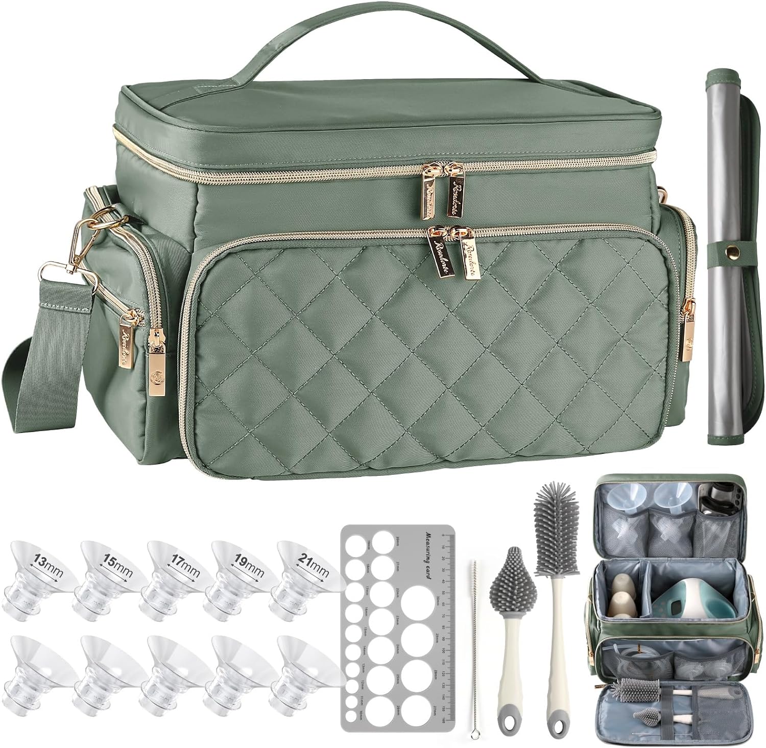 Breast Pump Bag Kit for Spectra S1/S2, Pumping Bag with Bottle Brush Set