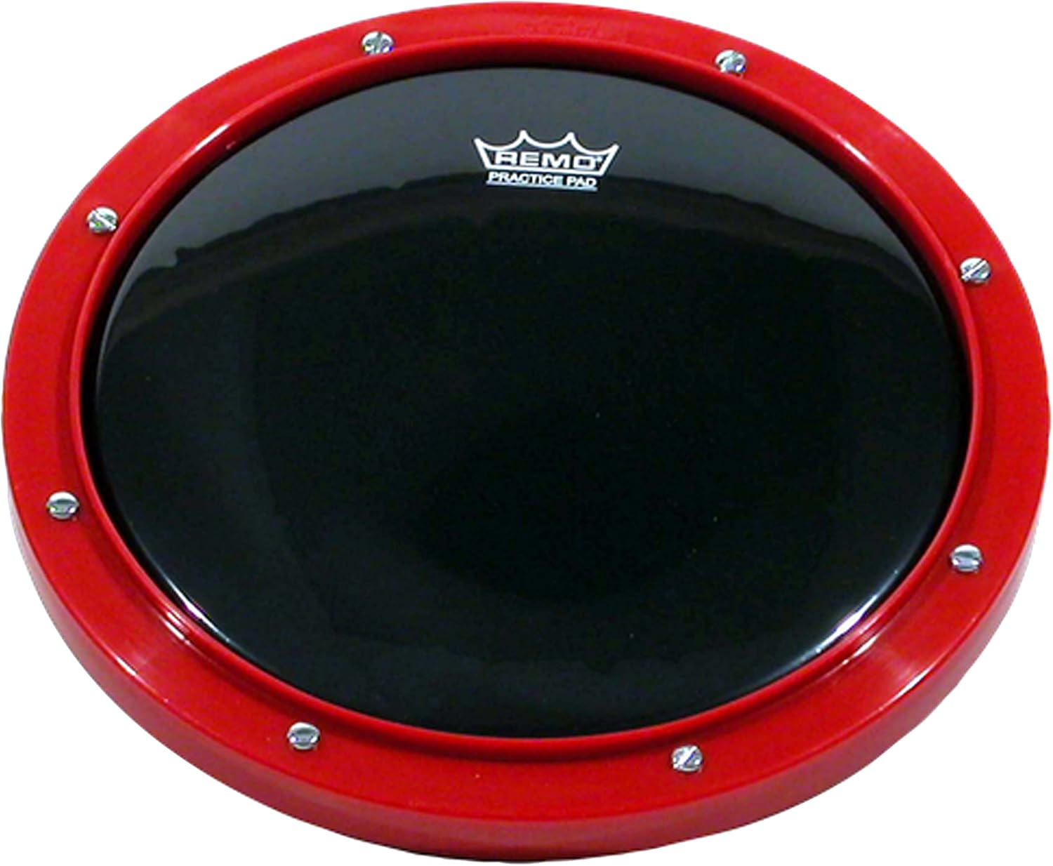 Remo RT-0006-58 6" Red Tunable Practice Pad with Ambassador Ebony Drumhead