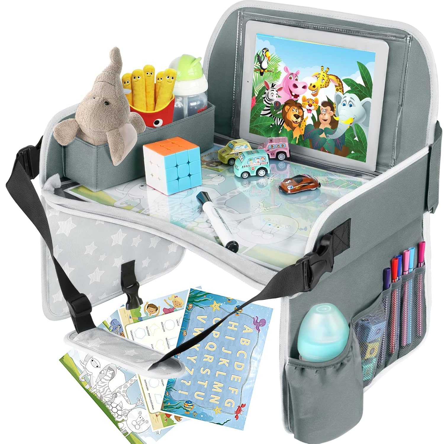 MENZOKE Kids Travel Tray for Toddler Car Seat, Toddler Gift for Boy