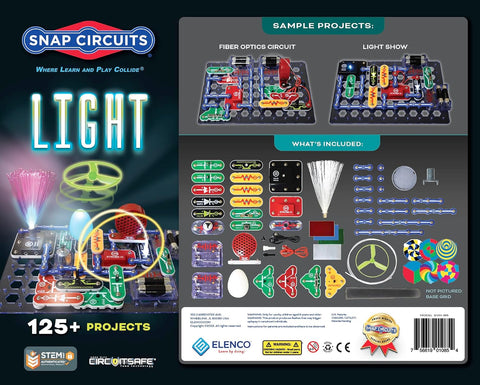 SNAP CIRCUITS Light STEM Electronics Kit, 175+ Projects, Ages 8+